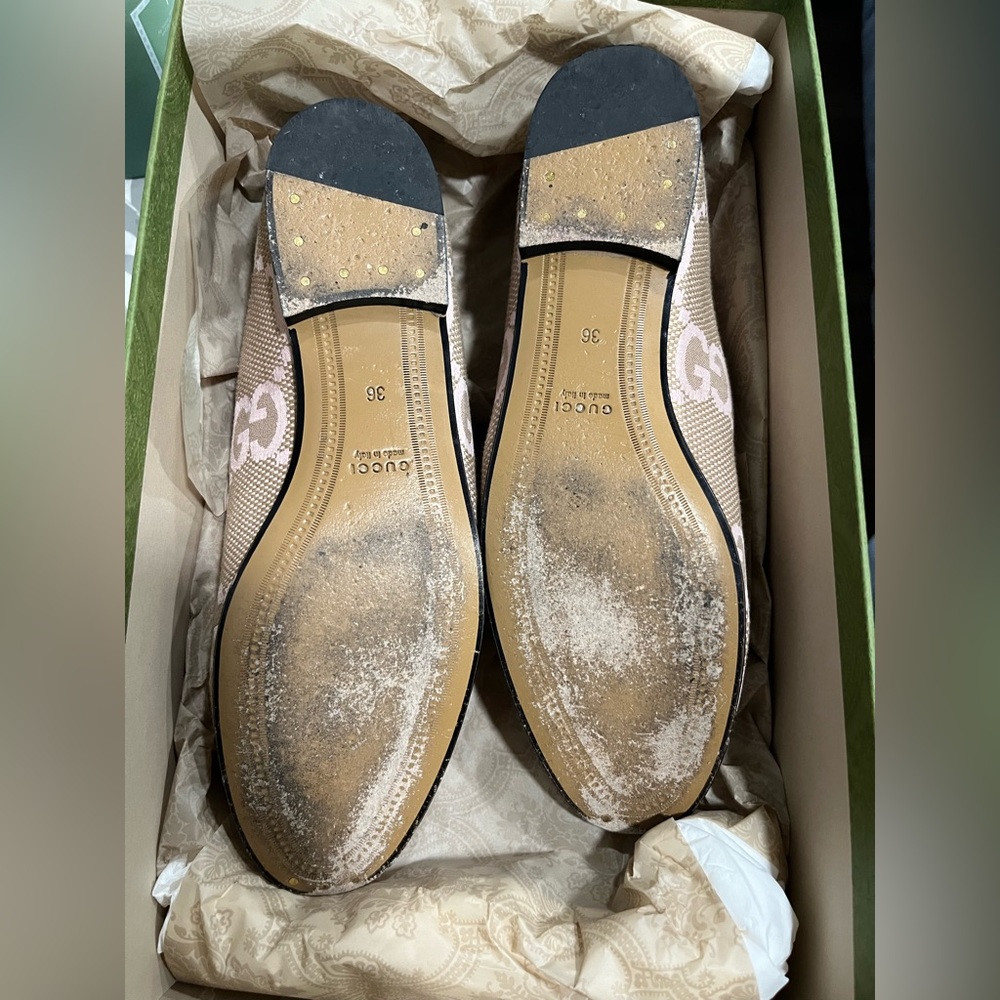 Gucci Jordaan Jumbo CC Canvas Loafer Size 36 - Picture 6 of 7